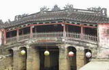 Oude dak-brug in Hoian, Vietnam